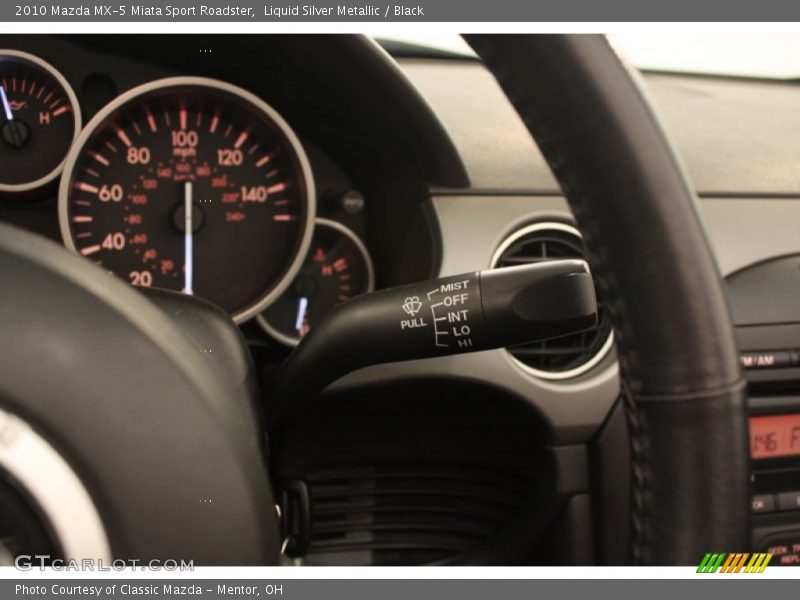 Liquid Silver Metallic / Black 2010 Mazda MX-5 Miata Sport Roadster
