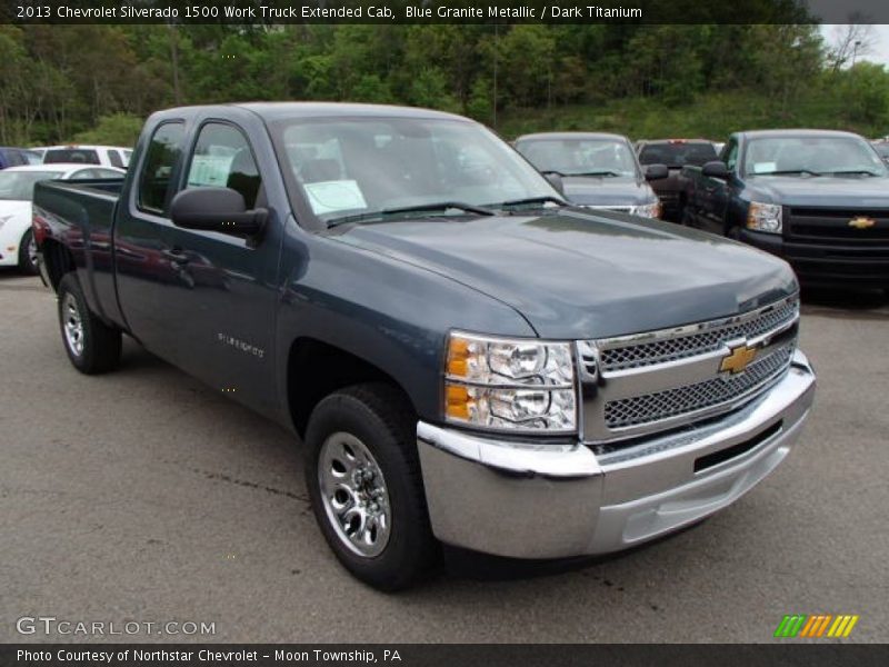 Blue Granite Metallic / Dark Titanium 2013 Chevrolet Silverado 1500 Work Truck Extended Cab