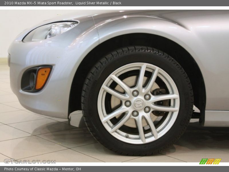 Liquid Silver Metallic / Black 2010 Mazda MX-5 Miata Sport Roadster