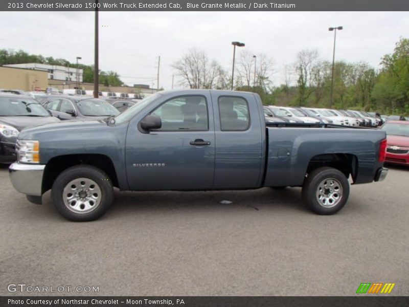 Blue Granite Metallic / Dark Titanium 2013 Chevrolet Silverado 1500 Work Truck Extended Cab