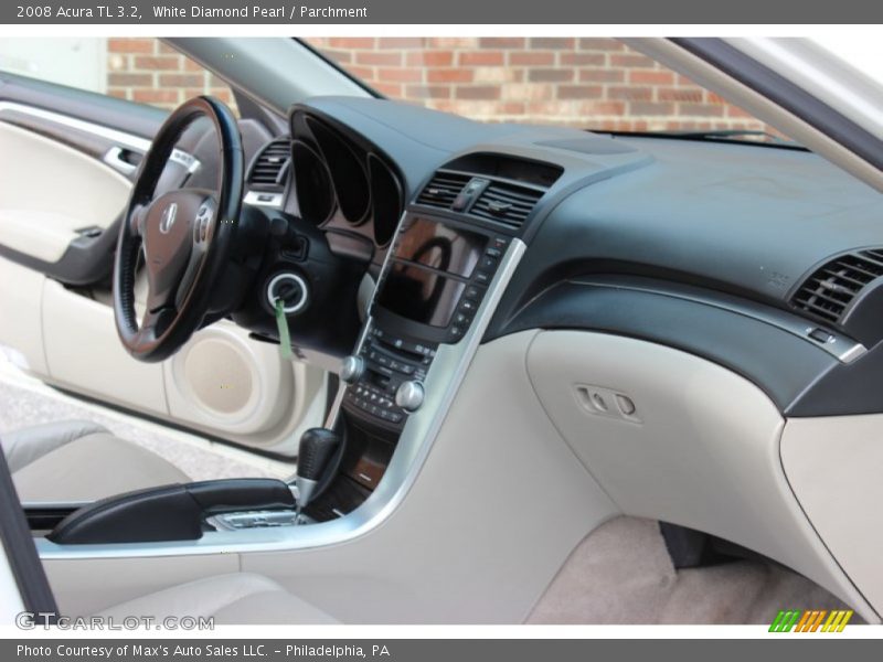 White Diamond Pearl / Parchment 2008 Acura TL 3.2