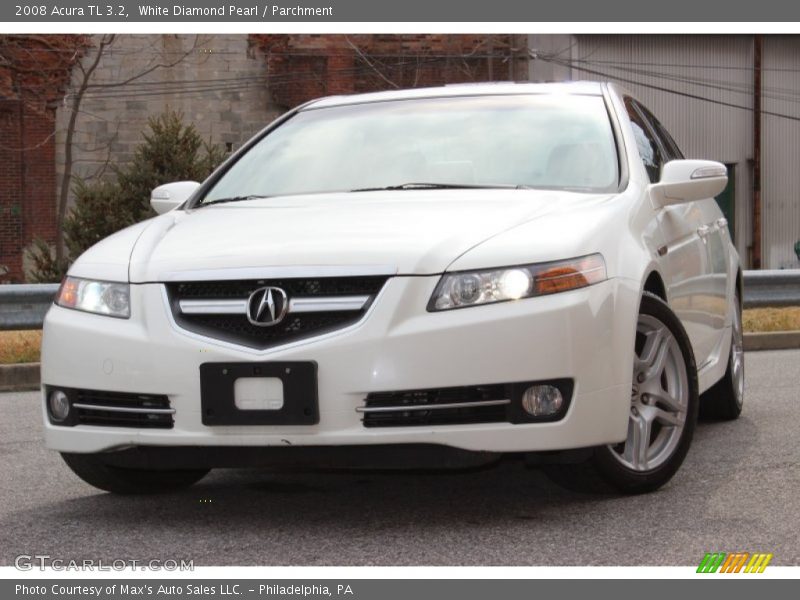 White Diamond Pearl / Parchment 2008 Acura TL 3.2
