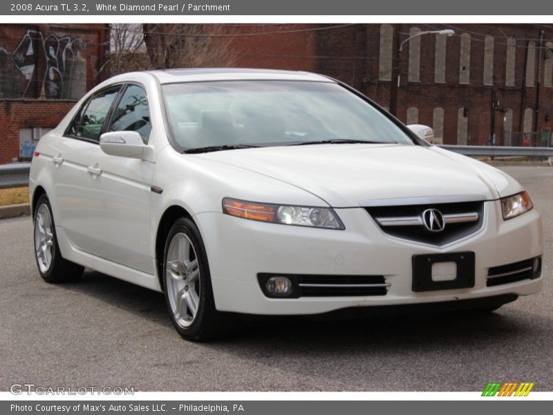 White Diamond Pearl / Parchment 2008 Acura TL 3.2