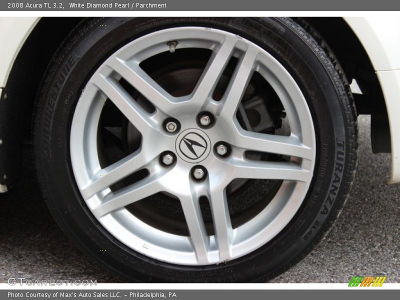 White Diamond Pearl / Parchment 2008 Acura TL 3.2