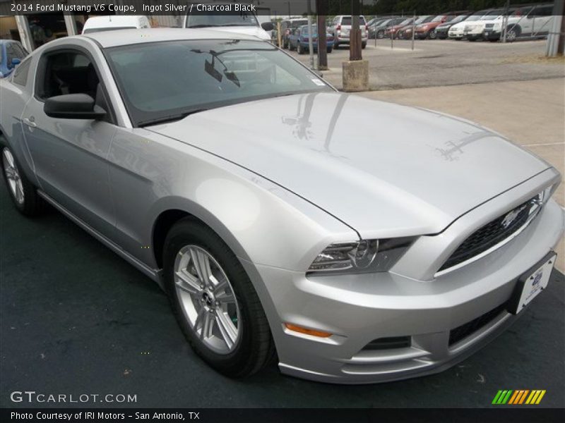 Ingot Silver / Charcoal Black 2014 Ford Mustang V6 Coupe