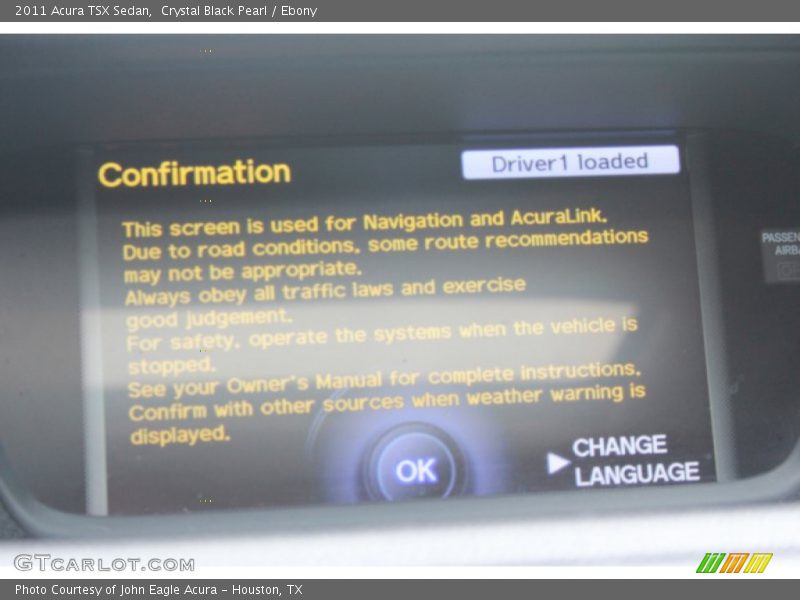 Crystal Black Pearl / Ebony 2011 Acura TSX Sedan