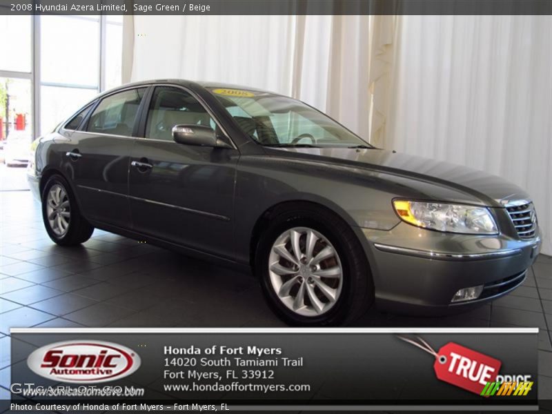 Sage Green / Beige 2008 Hyundai Azera Limited