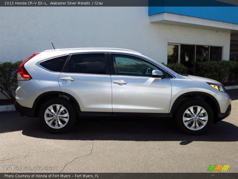 Alabaster Silver Metallic / Gray 2013 Honda CR-V EX-L