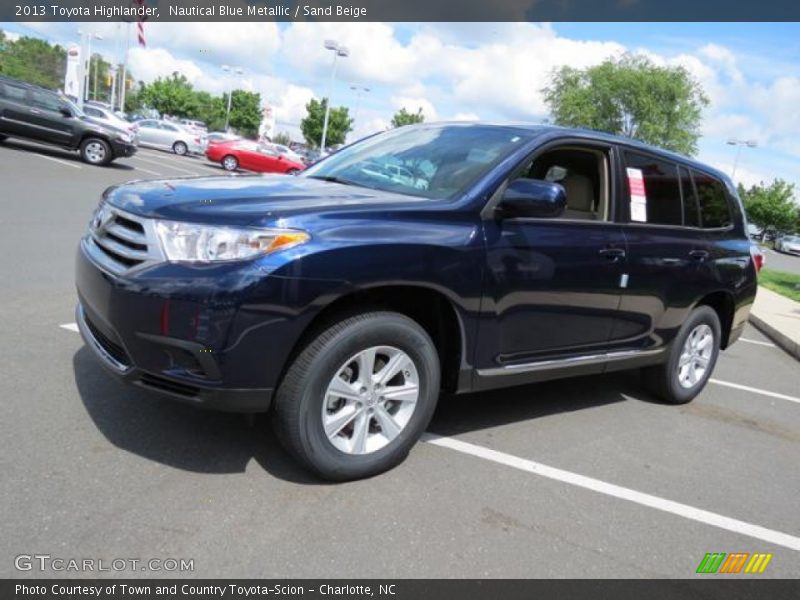 Nautical Blue Metallic / Sand Beige 2013 Toyota Highlander