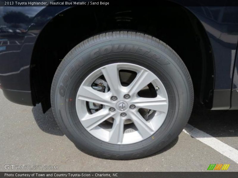 Nautical Blue Metallic / Sand Beige 2013 Toyota Highlander