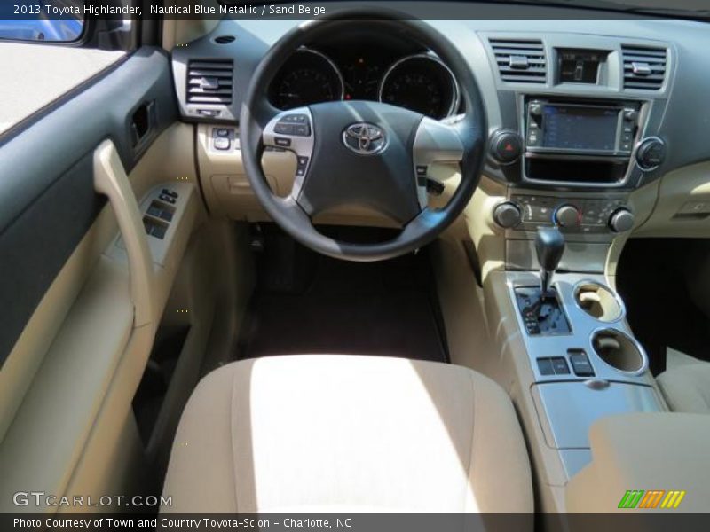 Nautical Blue Metallic / Sand Beige 2013 Toyota Highlander