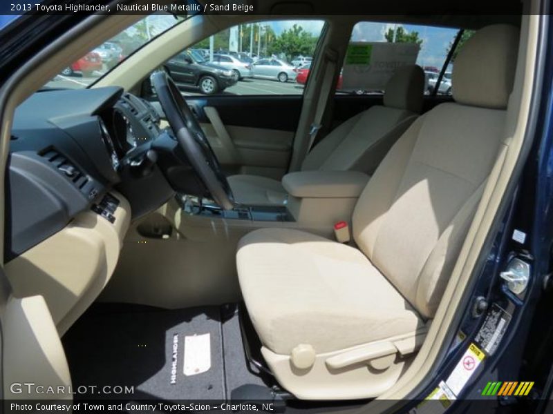 Nautical Blue Metallic / Sand Beige 2013 Toyota Highlander