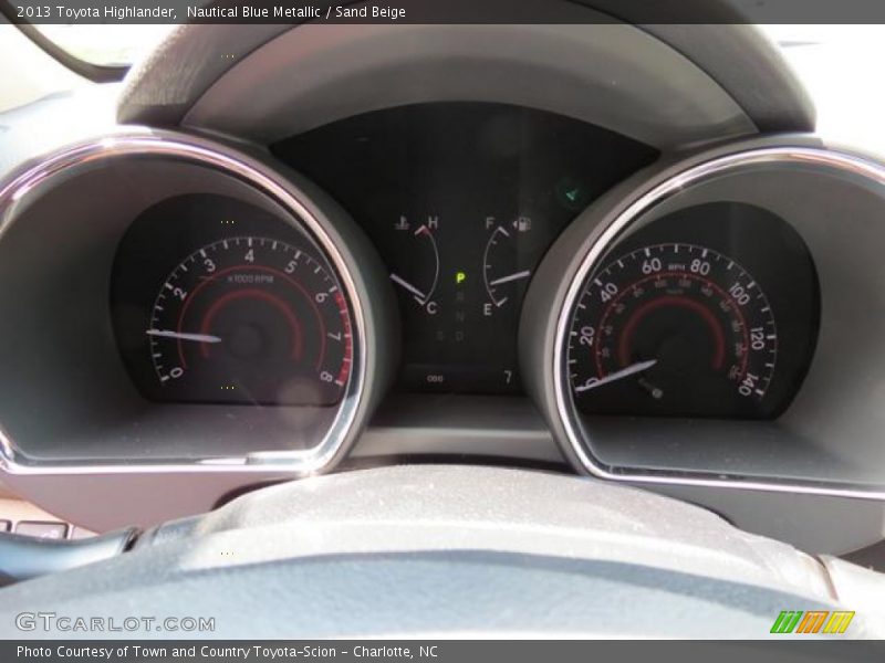 Nautical Blue Metallic / Sand Beige 2013 Toyota Highlander