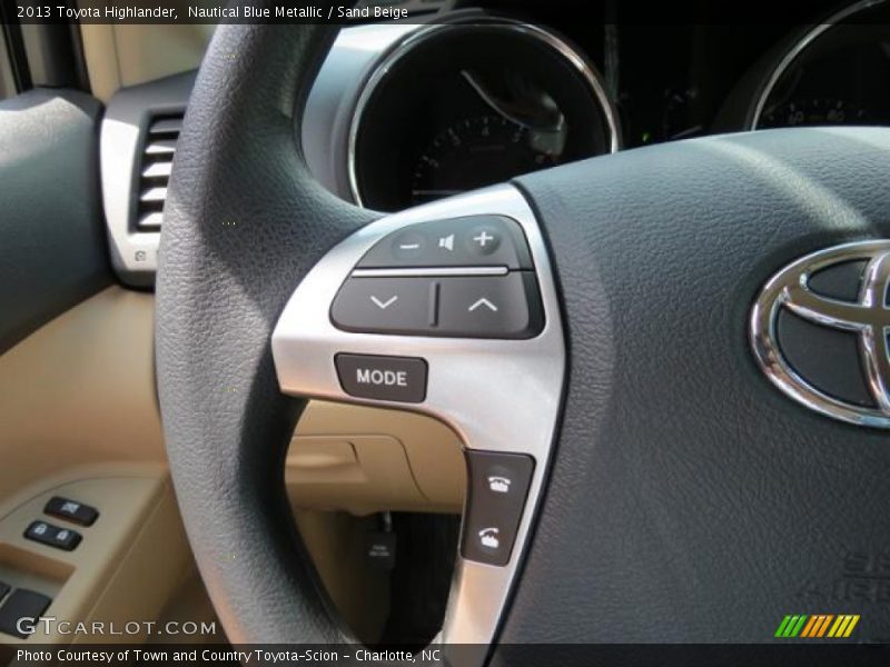 Nautical Blue Metallic / Sand Beige 2013 Toyota Highlander