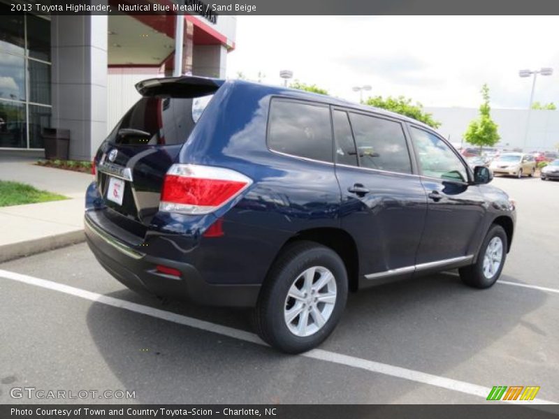 Nautical Blue Metallic / Sand Beige 2013 Toyota Highlander