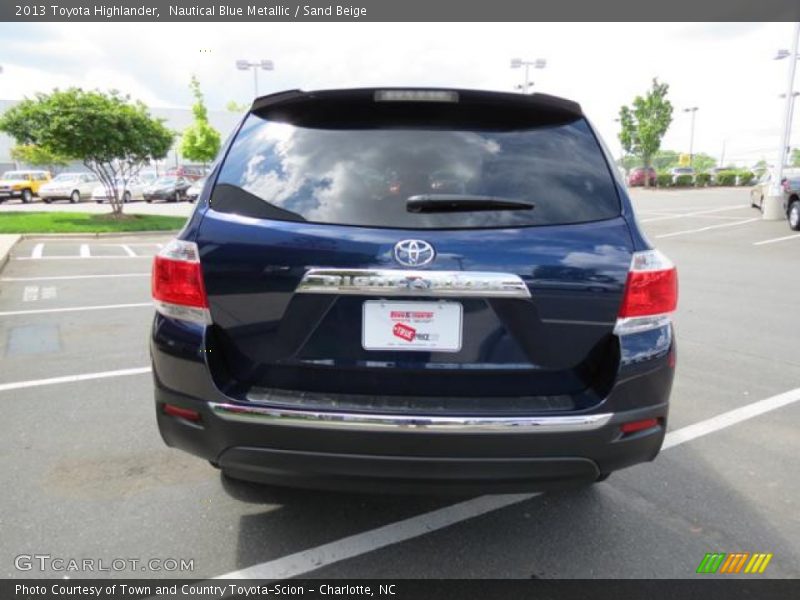 Nautical Blue Metallic / Sand Beige 2013 Toyota Highlander