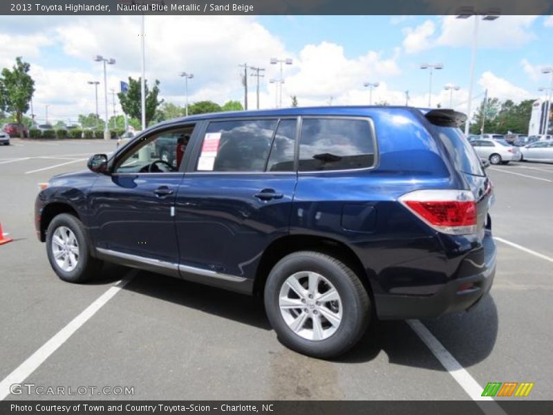 Nautical Blue Metallic / Sand Beige 2013 Toyota Highlander