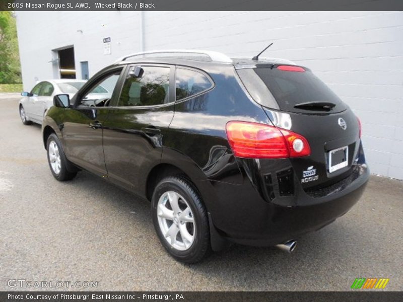 Wicked Black / Black 2009 Nissan Rogue SL AWD