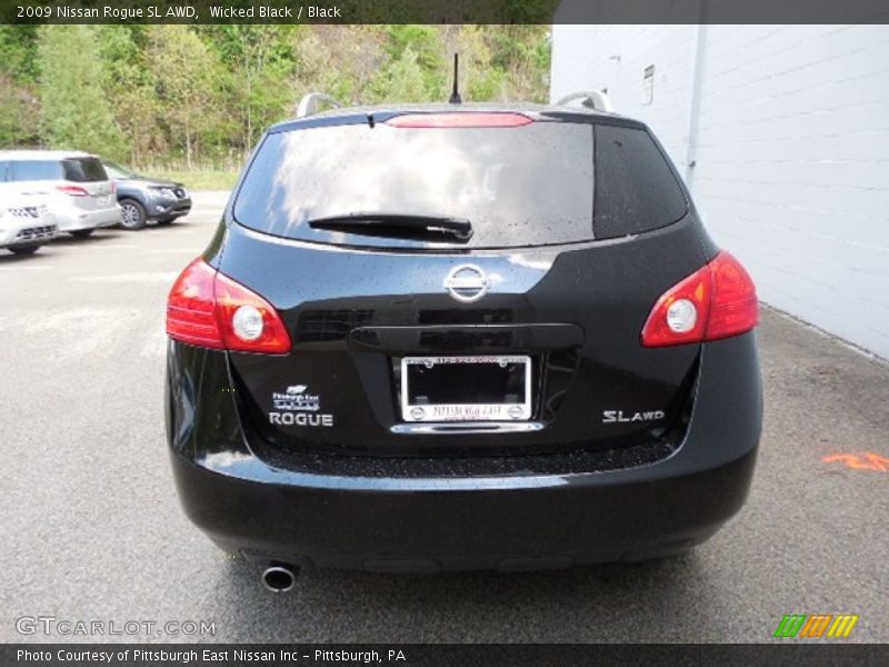 Wicked Black / Black 2009 Nissan Rogue SL AWD