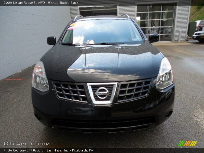 Wicked Black / Black 2009 Nissan Rogue SL AWD