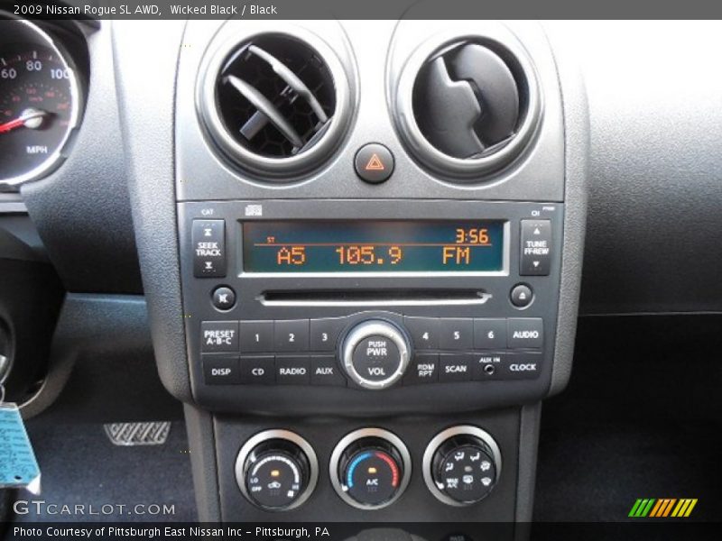 Wicked Black / Black 2009 Nissan Rogue SL AWD