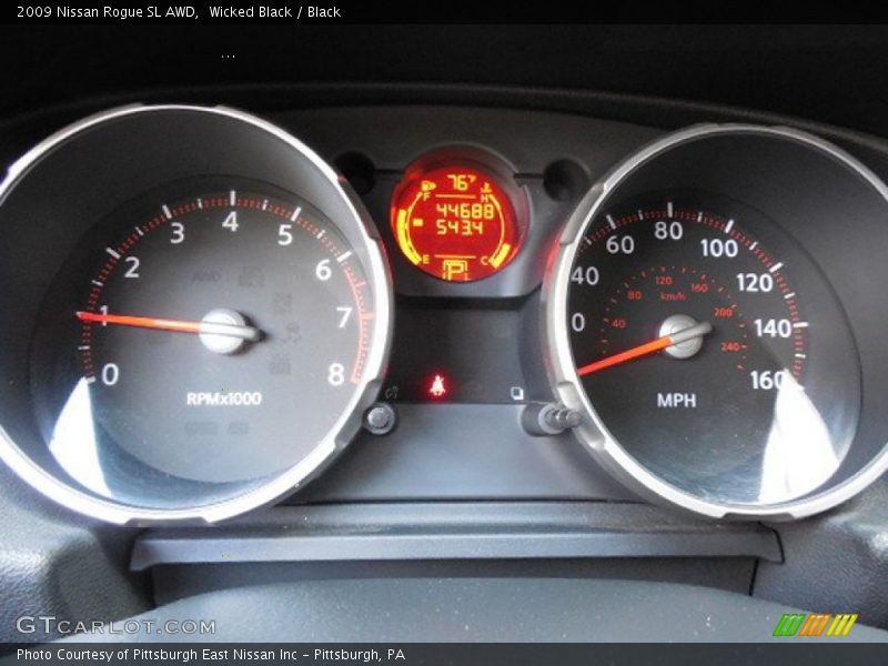 Wicked Black / Black 2009 Nissan Rogue SL AWD