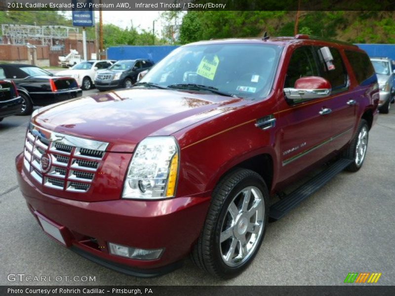 Infrared Tincoat / Ebony/Ebony 2011 Cadillac Escalade ESV Premium AWD