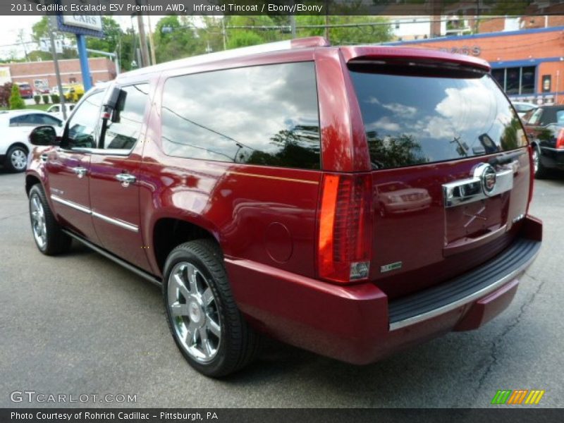 Infrared Tincoat / Ebony/Ebony 2011 Cadillac Escalade ESV Premium AWD