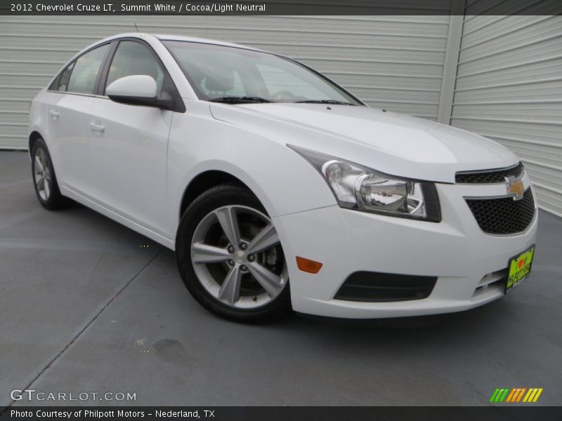 Summit White / Cocoa/Light Neutral 2012 Chevrolet Cruze LT
