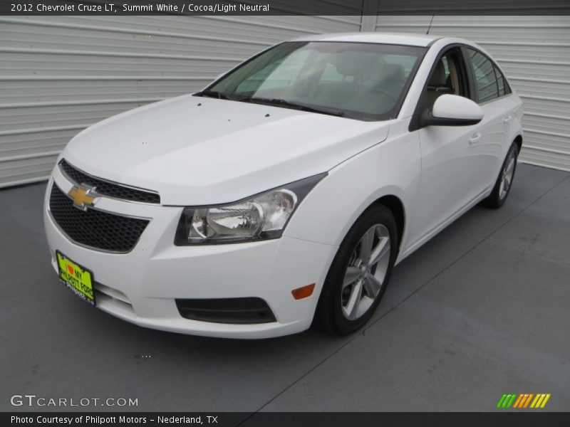 Summit White / Cocoa/Light Neutral 2012 Chevrolet Cruze LT