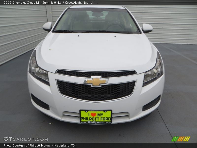 Summit White / Cocoa/Light Neutral 2012 Chevrolet Cruze LT