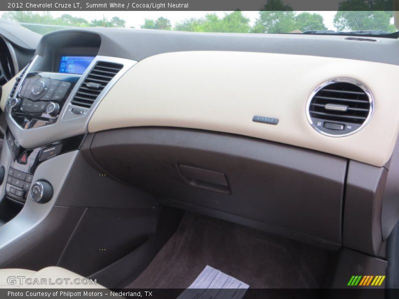 Summit White / Cocoa/Light Neutral 2012 Chevrolet Cruze LT