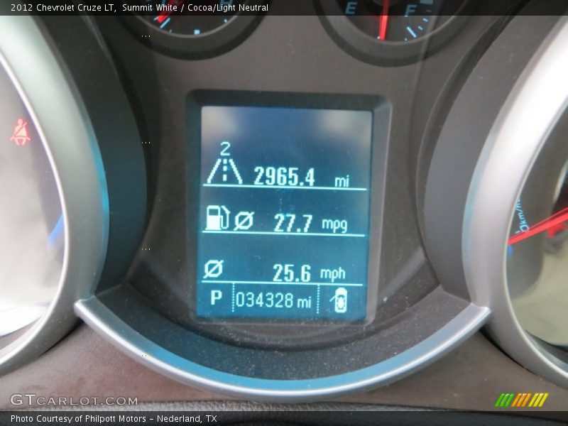 Summit White / Cocoa/Light Neutral 2012 Chevrolet Cruze LT