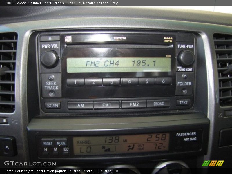 Audio System of 2008 4Runner Sport Edition