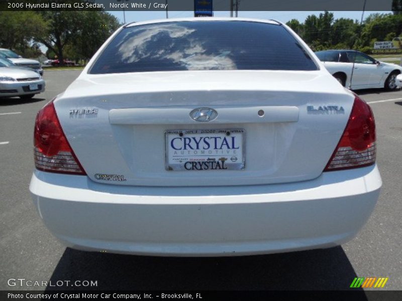 Nordic White / Gray 2006 Hyundai Elantra GLS Sedan