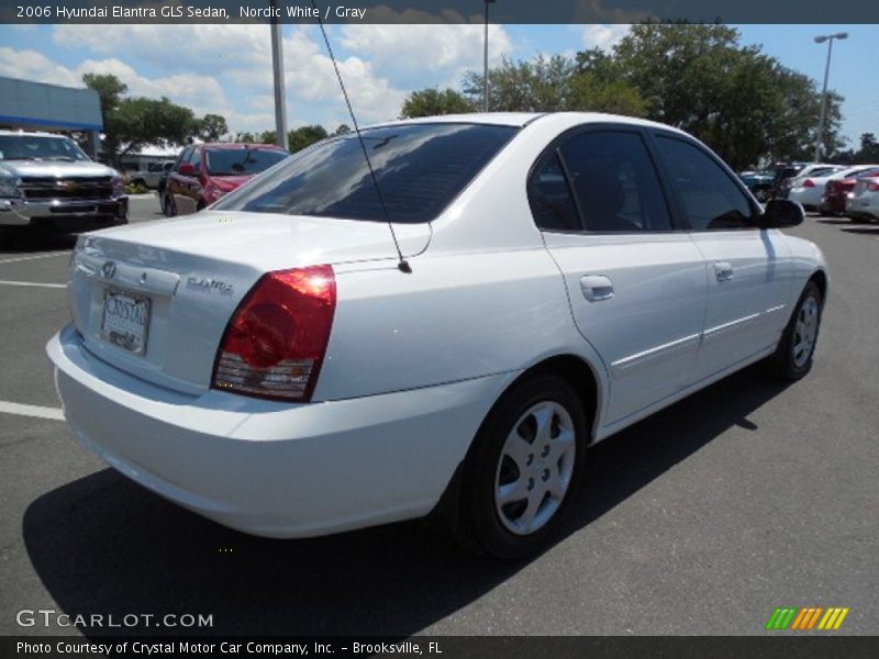 Nordic White / Gray 2006 Hyundai Elantra GLS Sedan