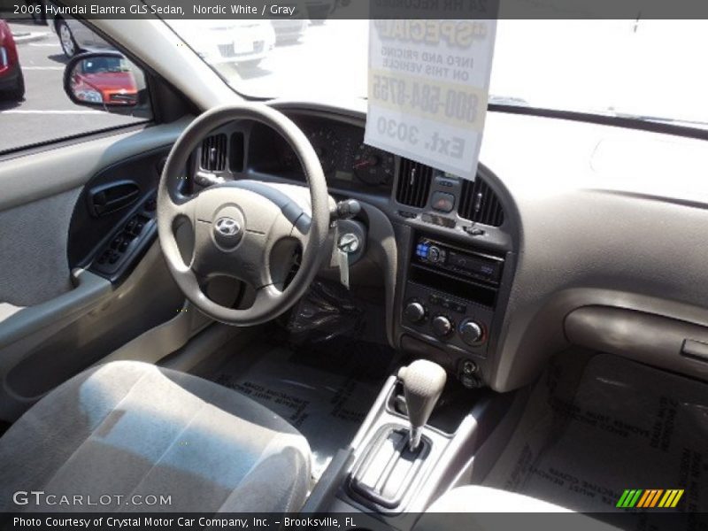 Nordic White / Gray 2006 Hyundai Elantra GLS Sedan
