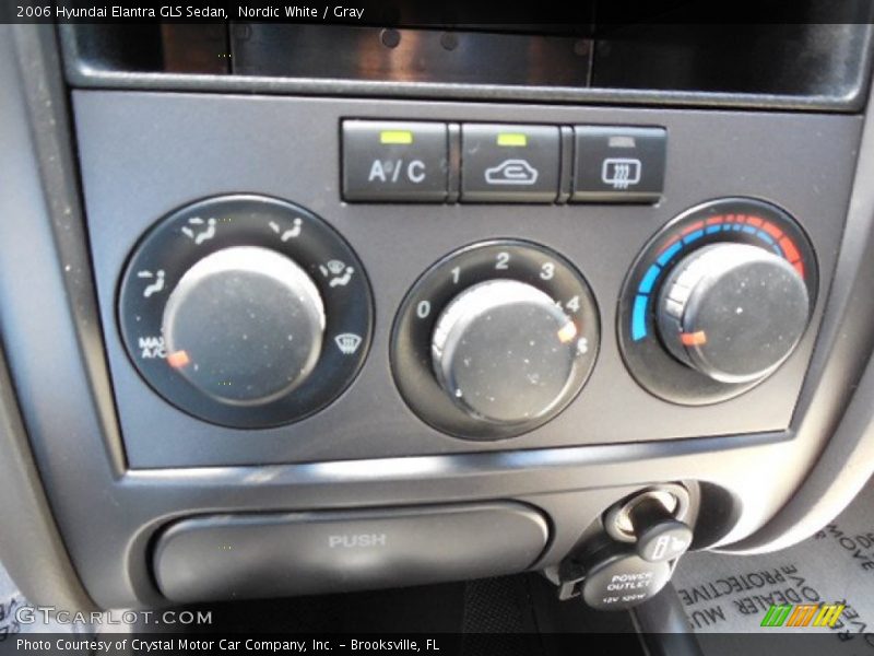 Controls of 2006 Elantra GLS Sedan