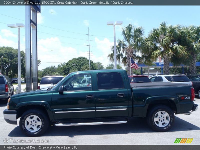 Dark Green Metallic / Dark Charcoal 2004 Chevrolet Silverado 1500 Z71 Crew Cab 4x4