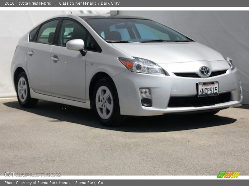 Classic Silver Metallic / Dark Gray 2010 Toyota Prius Hybrid III