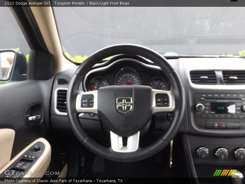 Tungsten Metallic / Black/Light Frost Beige 2012 Dodge Avenger SXT