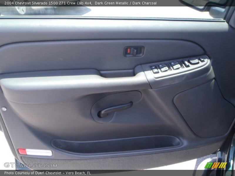 Dark Green Metallic / Dark Charcoal 2004 Chevrolet Silverado 1500 Z71 Crew Cab 4x4