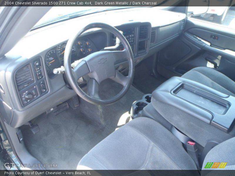 Dark Green Metallic / Dark Charcoal 2004 Chevrolet Silverado 1500 Z71 Crew Cab 4x4