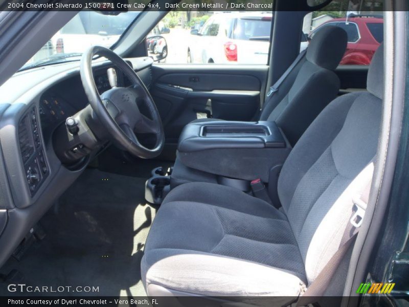 Dark Green Metallic / Dark Charcoal 2004 Chevrolet Silverado 1500 Z71 Crew Cab 4x4