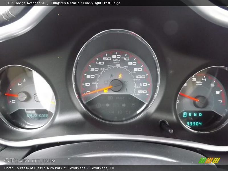 Tungsten Metallic / Black/Light Frost Beige 2012 Dodge Avenger SXT