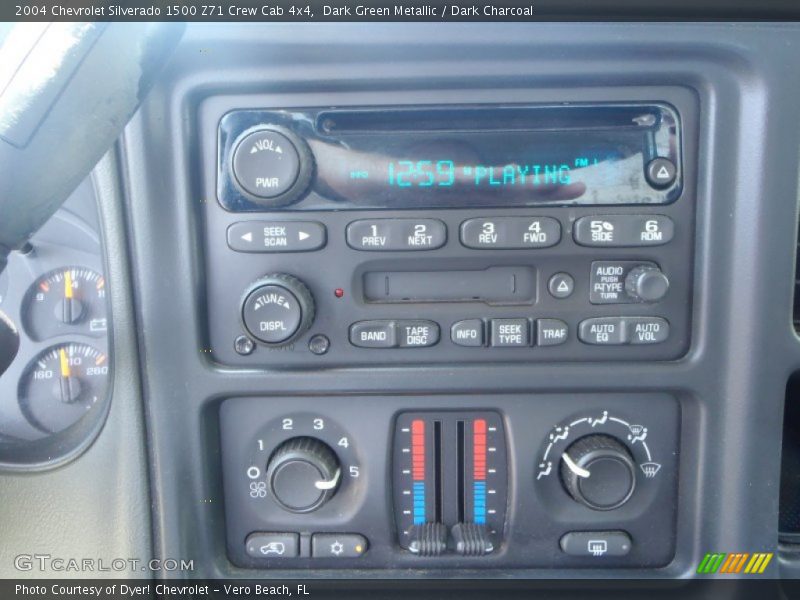 Dark Green Metallic / Dark Charcoal 2004 Chevrolet Silverado 1500 Z71 Crew Cab 4x4