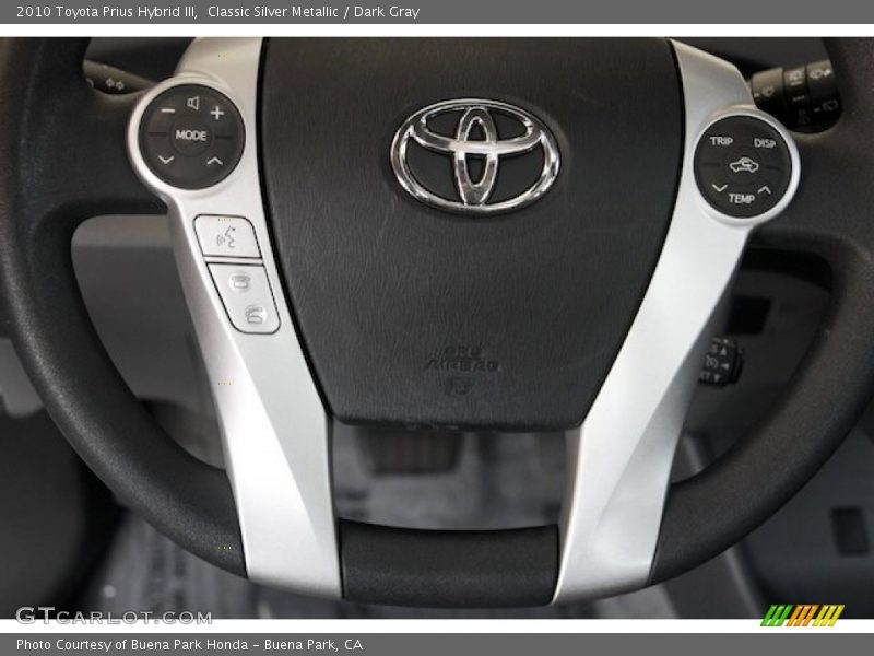 Classic Silver Metallic / Dark Gray 2010 Toyota Prius Hybrid III