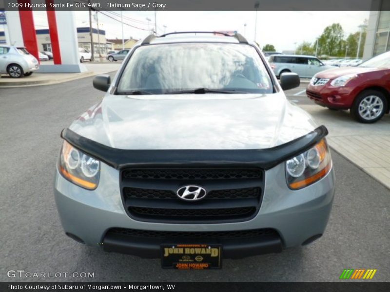 Platinum Sage / Gray 2009 Hyundai Santa Fe GLS 4WD