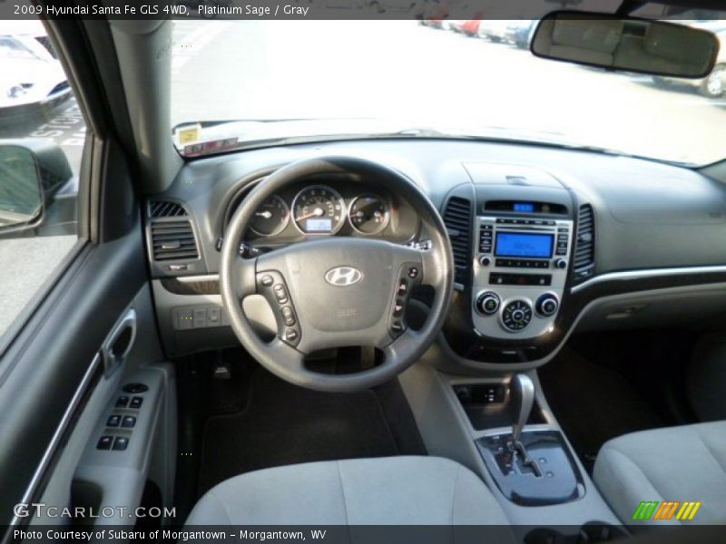 Platinum Sage / Gray 2009 Hyundai Santa Fe GLS 4WD