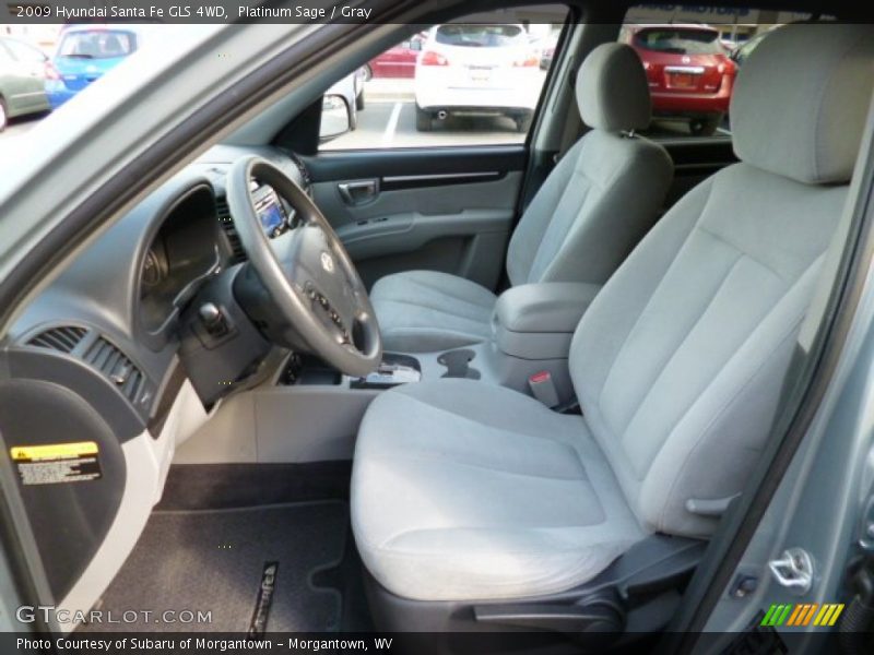 Platinum Sage / Gray 2009 Hyundai Santa Fe GLS 4WD